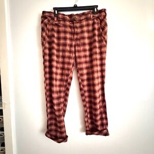 Red/Burgundy Plaid Pants